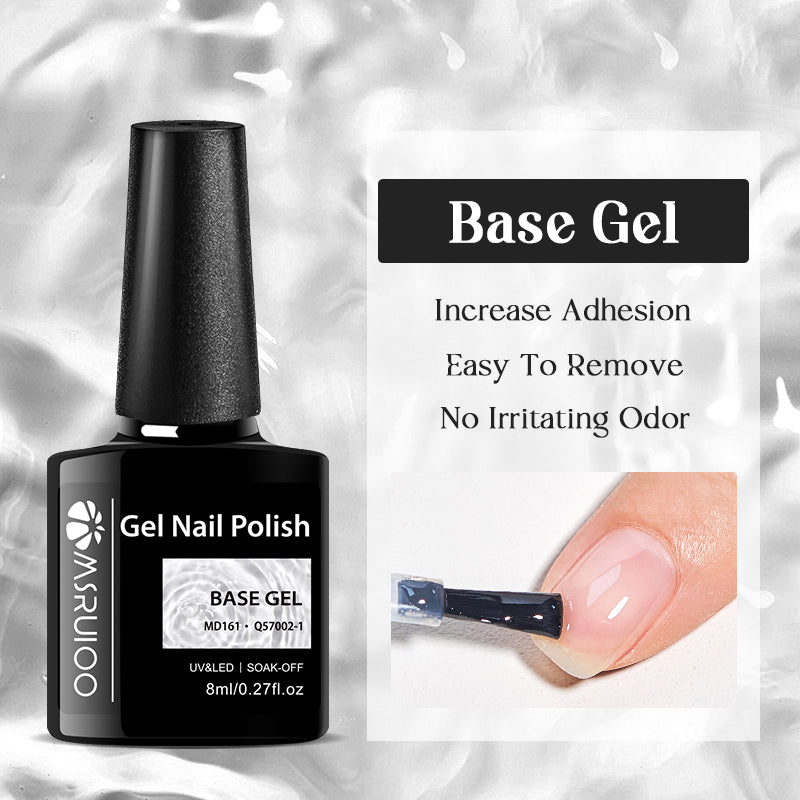 Base Top Coat Gel Polish Semi Permanent Soak Off UV Gel LED Nail Art Varnish, Durable Base Gel Top Coat Gel Varnish Man
