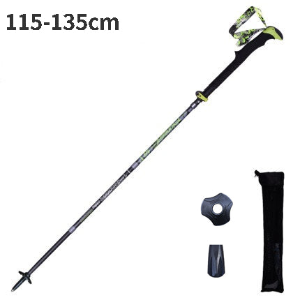 Ultralight Folding Trekking Poles Carbon Fiber Hiking Pole Pioneer Quick Lock Walking Stick for Outdoor Running and Race