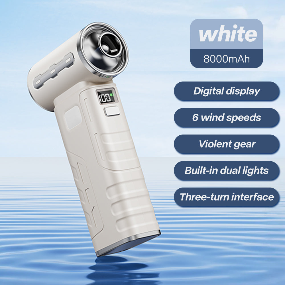 Rechargeable Air Blower with 3 Nozzles, 450000RPM Brushless Turbo Jet Fan for Powerful Dust Removal, Cleaning