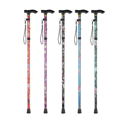 Retractable Cane Hiking Pole Folding Cane Hiking Camping Hiking Pole Printing Cane Lightweight Crut 5