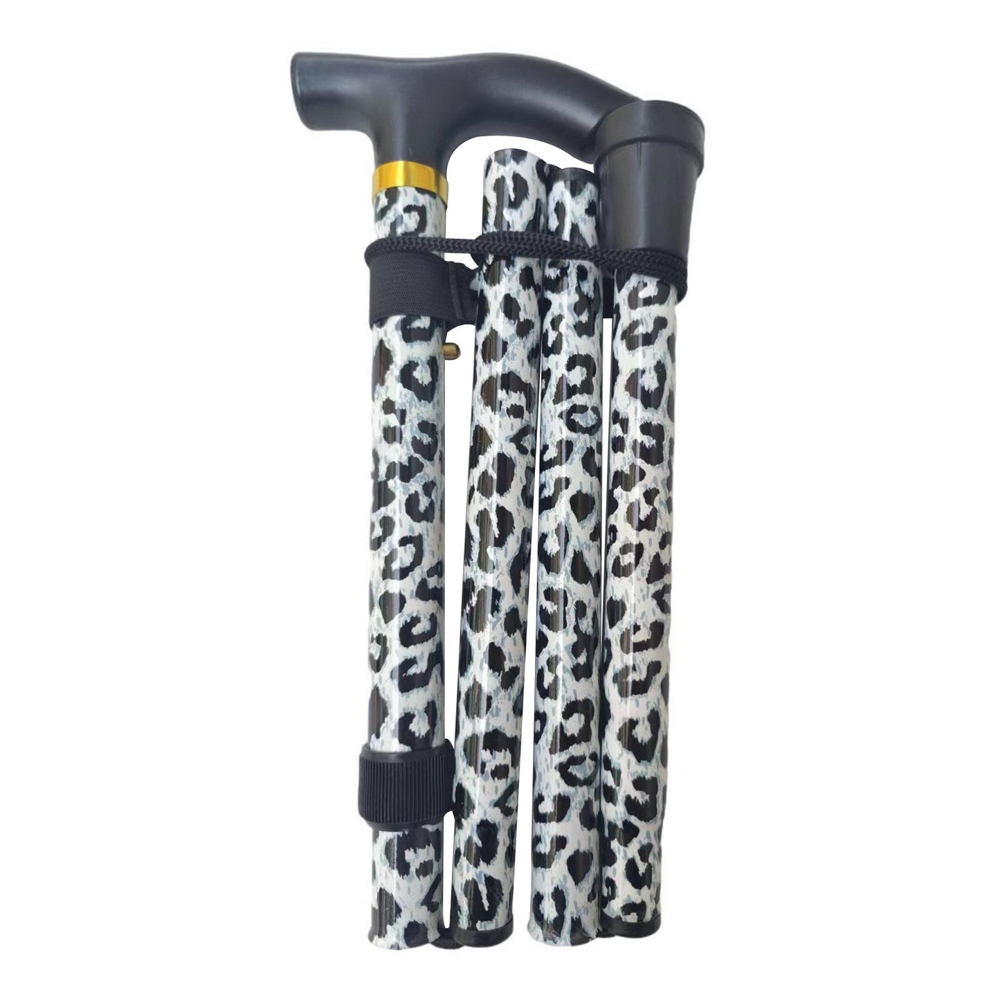 Foldable Trekking Poles Anti Shock, Lightweight Walking Sticks Metal Cane for Elderly, Hiking Outdoor Camping Support