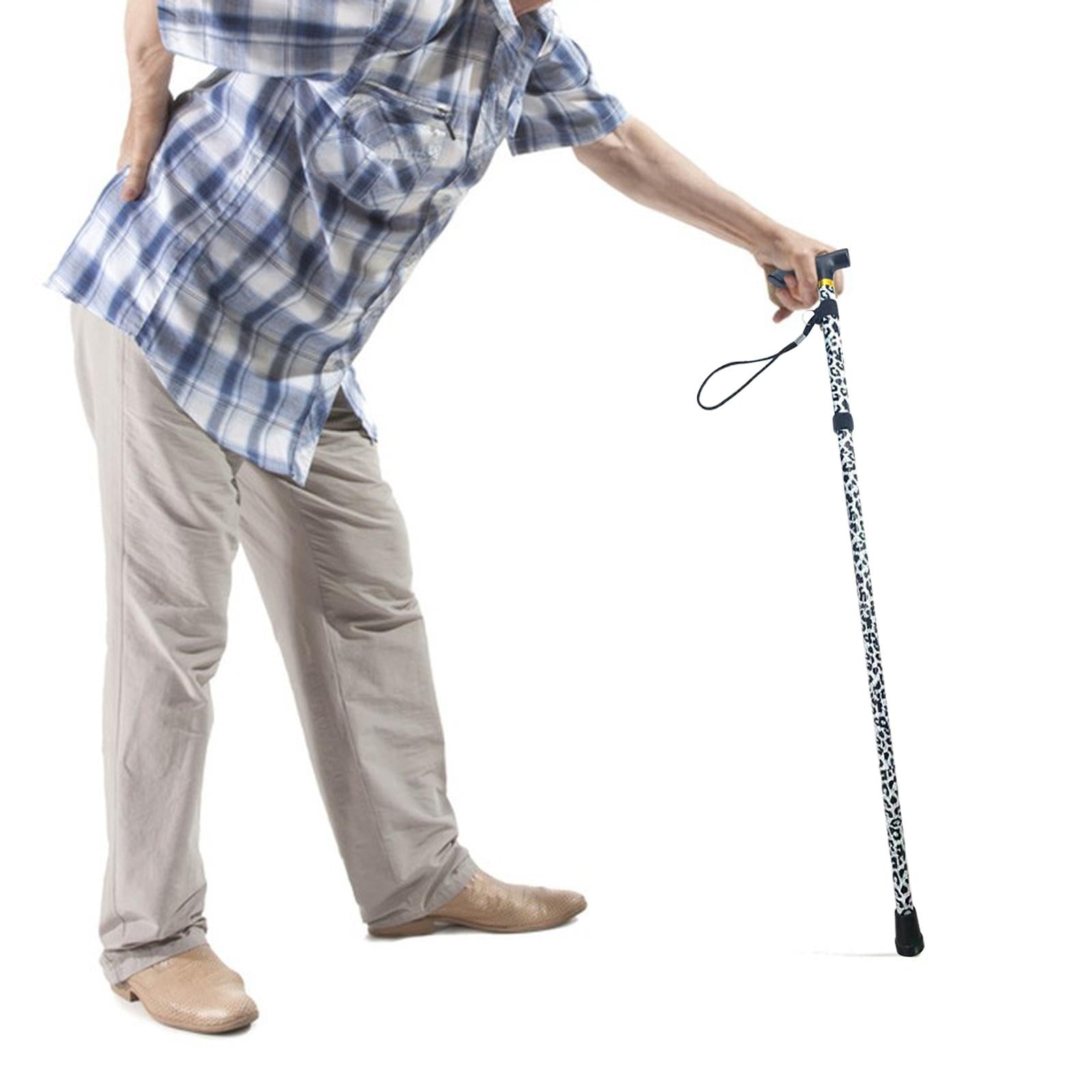 Foldable Trekking Poles Anti Shock, Lightweight Walking Sticks Metal Cane for Elderly, Hiking Outdoor Camping Support