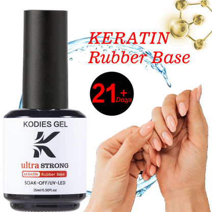 Keratin Base Coat Gel Nail Polish Formula Ultra Strong UV Primer Vernis Semi Permanent Foundation 1