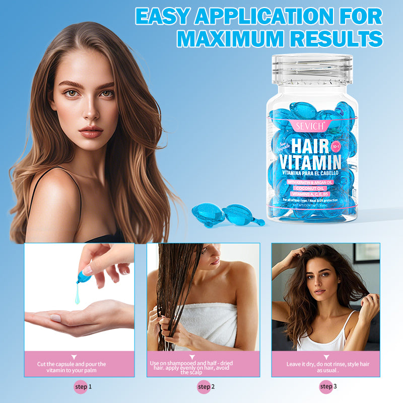 30Pcs Vitamin LeaveIn Hair Care Essential Oil Hair Care Capsules Keratin Essence Protein Smooth Hai 2