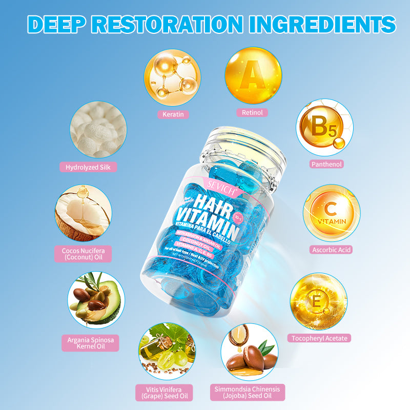 30Pcs Vitamin LeaveIn Hair Care Essential Oil Hair Care Capsules Keratin Essence Protein Smooth Hai 3