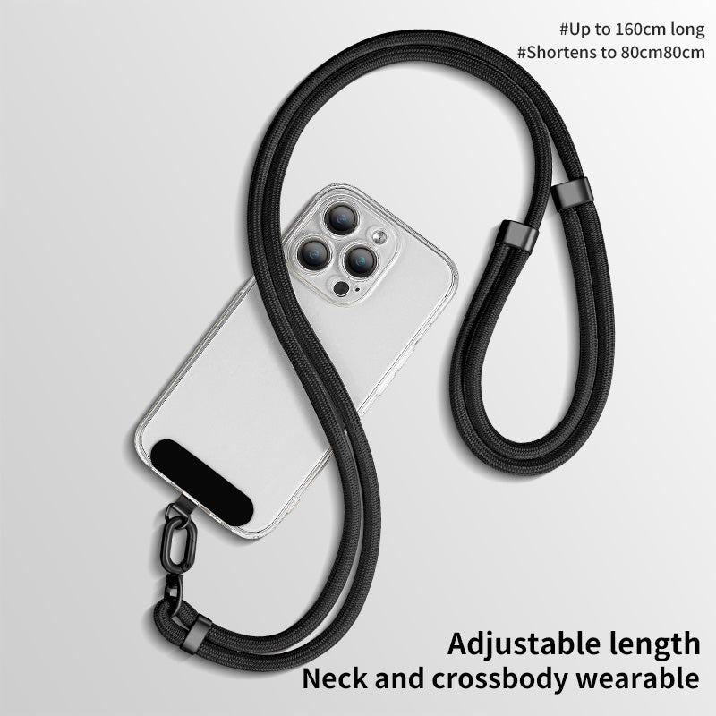Adjustable Phone Lanyard Neck Cord, Universal Detachable Crossbody Strap with Card Clip for Mobile Phone Case, Outdoor