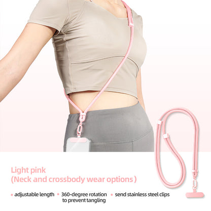 Adjustable Phone Lanyard Neck Cord, Universal Detachable Crossbody Strap with Card Clip for Mobile Phone Case, Outdoor