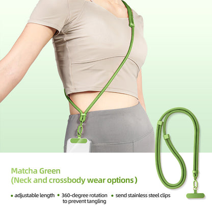 Adjustable Phone Lanyard Neck Cord, Universal Detachable Crossbody Strap with Card Clip for Mobile Phone Case, Outdoor