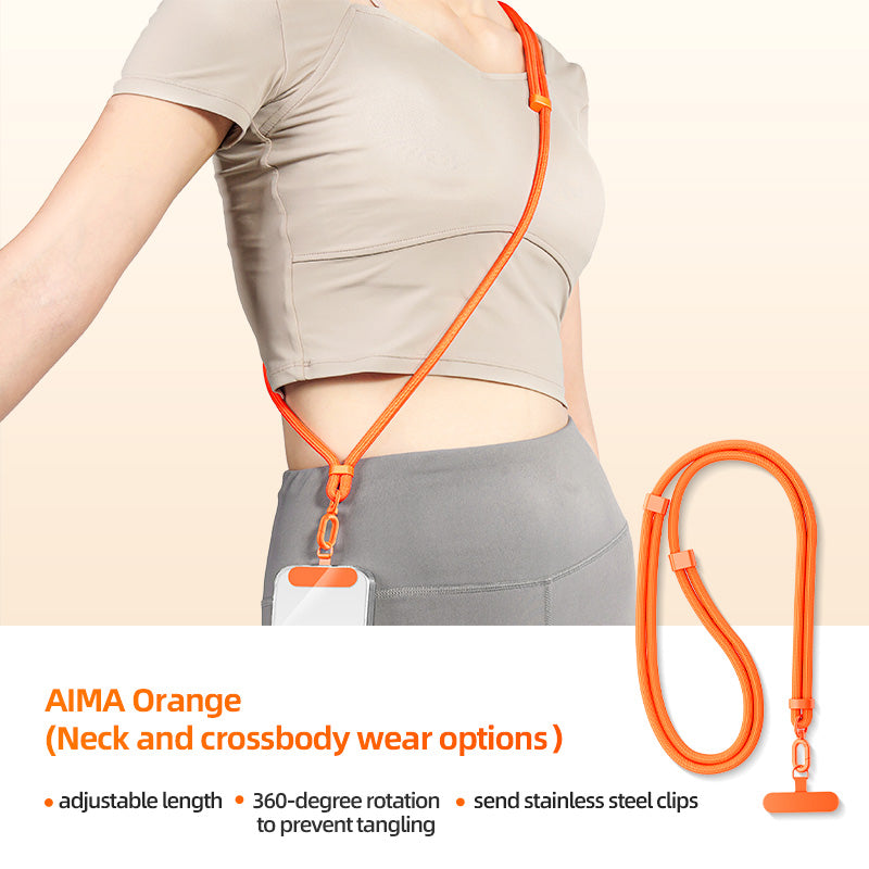 Adjustable Phone Lanyard Neck Cord, Universal Detachable Crossbody Strap with Card Clip for Mobile Phone Case, Outdoor