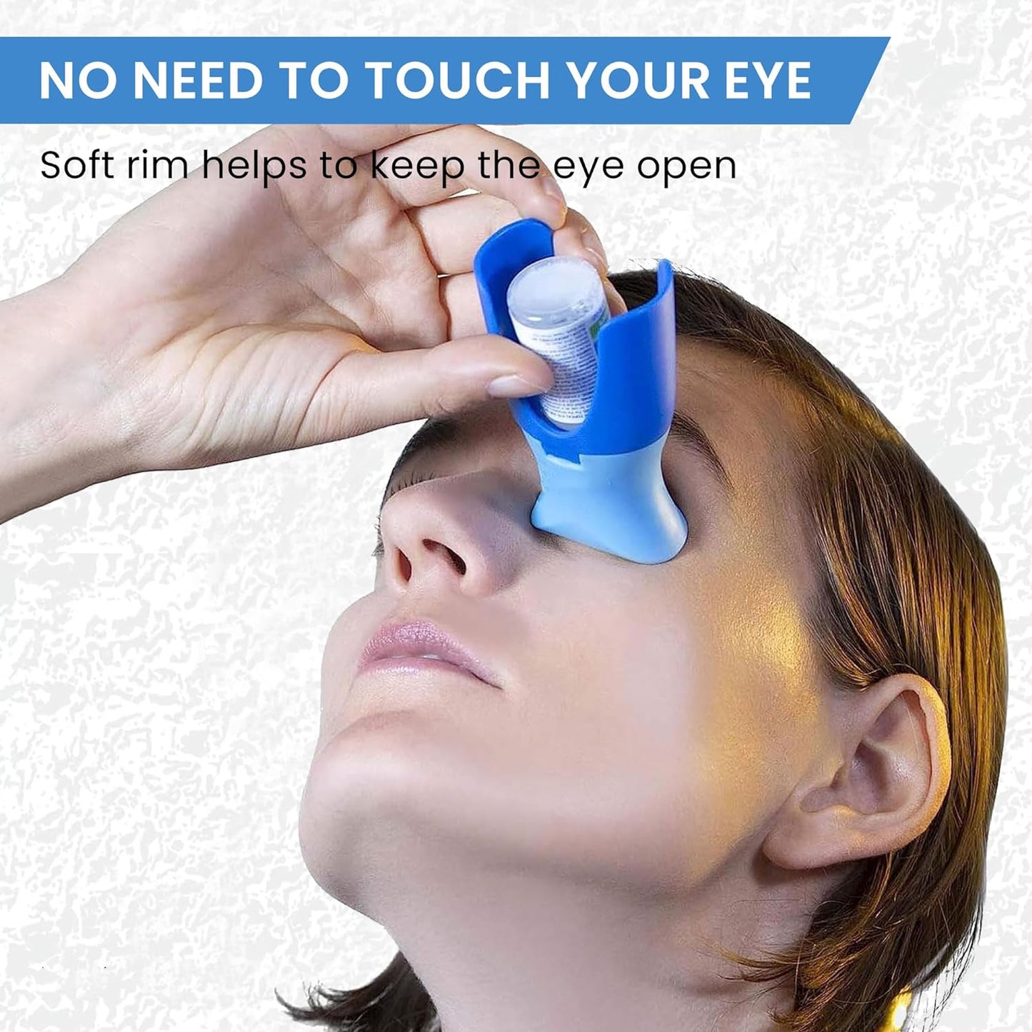 Reusable Eyedrop Guide Aid & Holder, Eye Drops Bottle Helper for Steady, Hands-Free Application