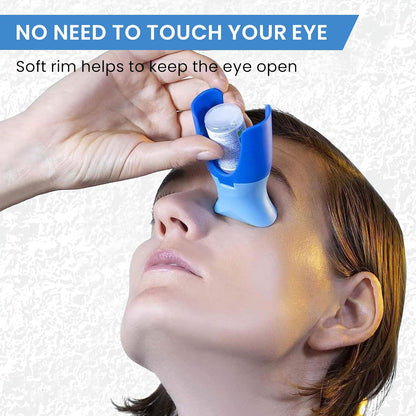 Reusable Eyedrop Guide Aid & Holder, Eye Drops Bottle Helper for Steady, Hands-Free Application