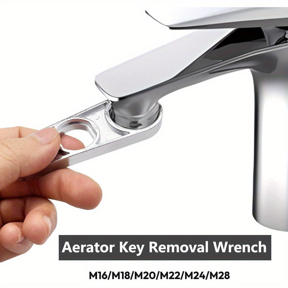 2-in-1 Faucet Aerator Wrench, Bubbler Tool, Professional Water Flow Adjusting Kit for Plumber, Home Bathroom Faucets