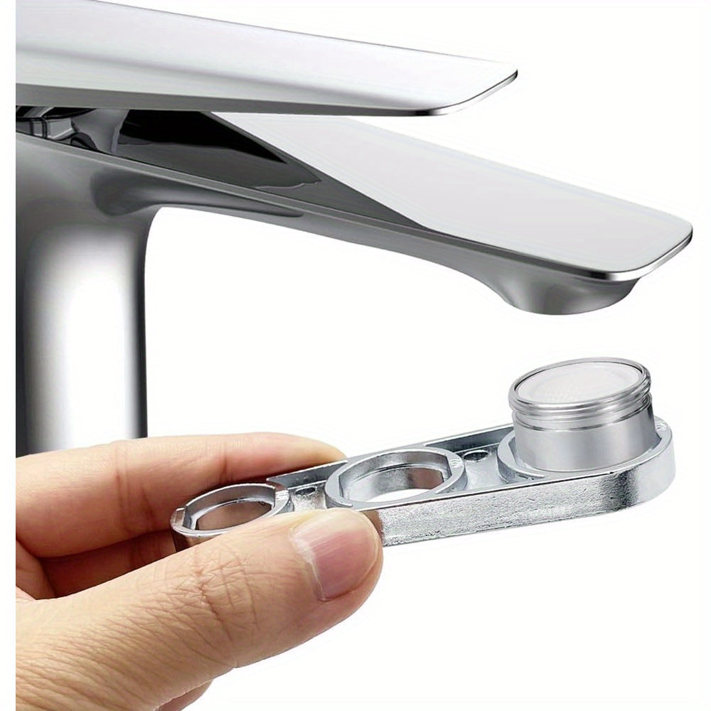 2-in-1 Faucet Aerator Wrench, Bubbler Tool, Professional Water Flow Adjusting Kit for Plumber, Home Bathroom Faucets