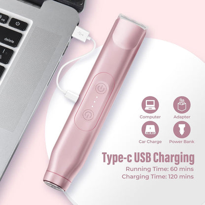 2-in-1 Electric Shaver, Epilator for Women, Painless Hair Removal for Body, Legs, Face, Bikini Line & Mustache