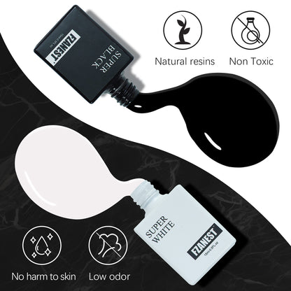 Professional Custom Nail Supplies Nails Gels Nail Polish OEM Logo Super White Gel Polish Super Black Beauty Products