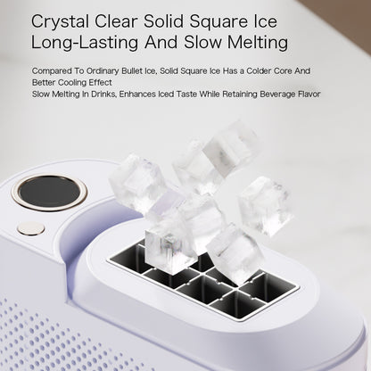 Portable Small Ice Maker Machine, Mini Automatic Cube Ice Maker for Home, Office, Dorm, Camping & Car