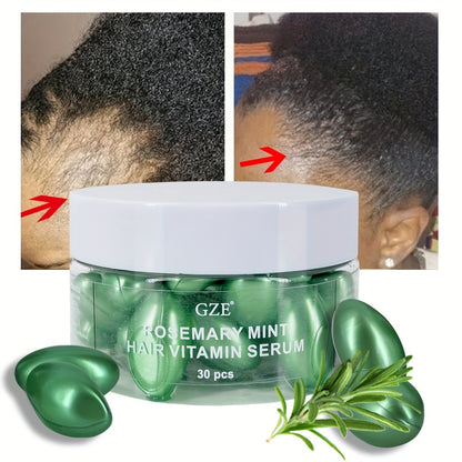 ROSEMARY MINT HAIR VITAMIN SERUM, Repair Frizzy Dry Hair, Smooth Reduce Breakage, Strengthen Healthy Hair