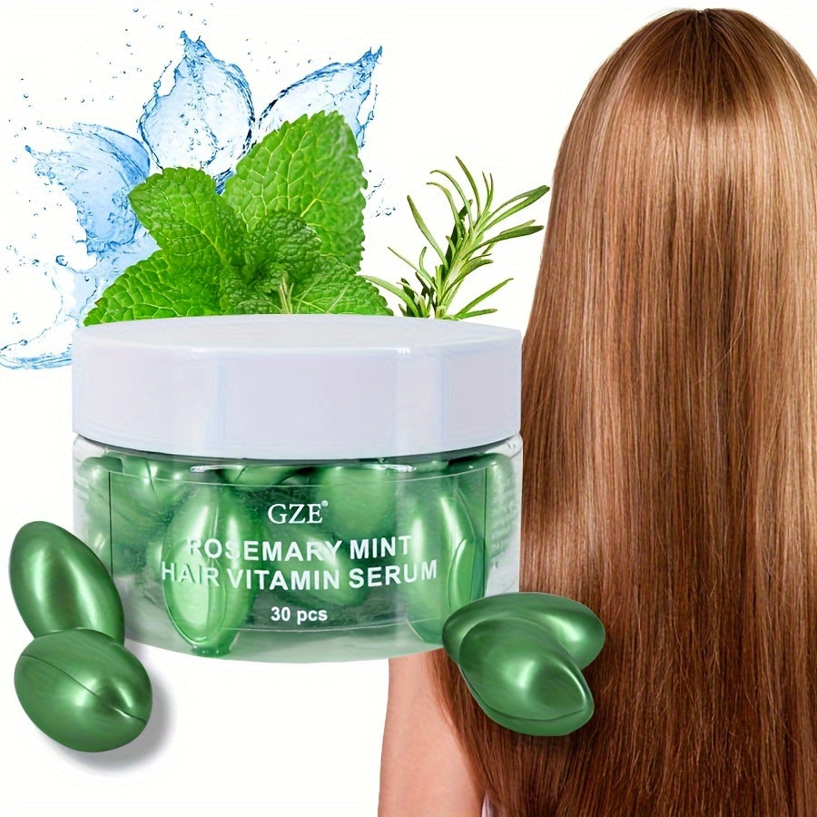 ROSEMARY MINT HAIR VITAMIN SERUM, Repair Frizzy Dry Hair, Smooth Reduce Breakage, Strengthen Healthy Hair
