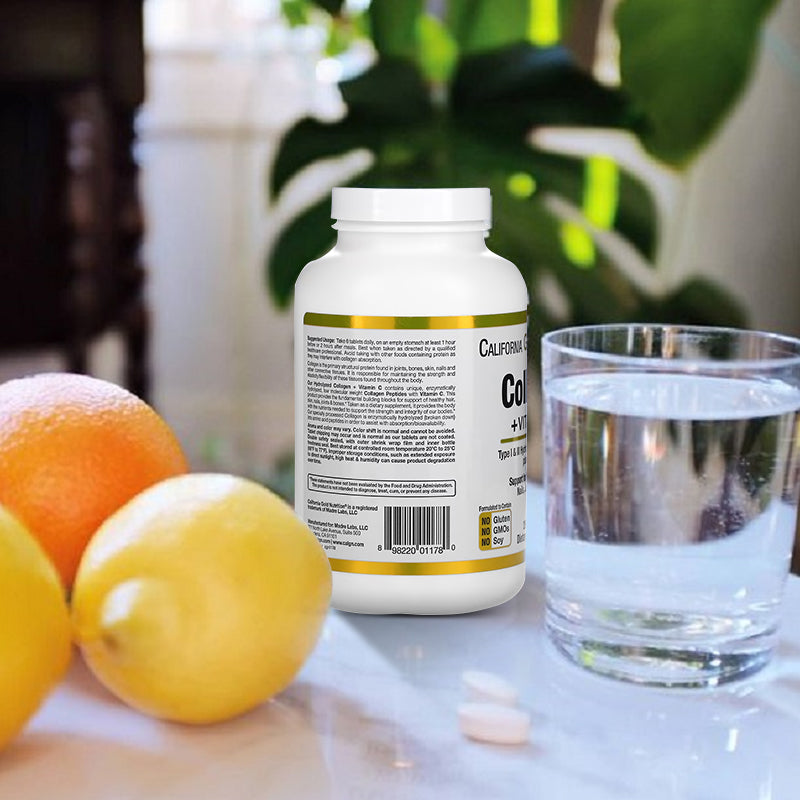 Bcuelov Hydrolyzed Collagen Type I III With Vitamin C Boost Skin Elasticity Hair Nails Joint Bone H 1