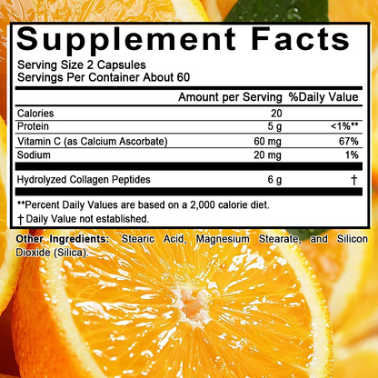 Bcuelov Hydrolyzed Collagen Type I III With Vitamin C Boost Skin Elasticity Hair Nails Joint Bone H 4