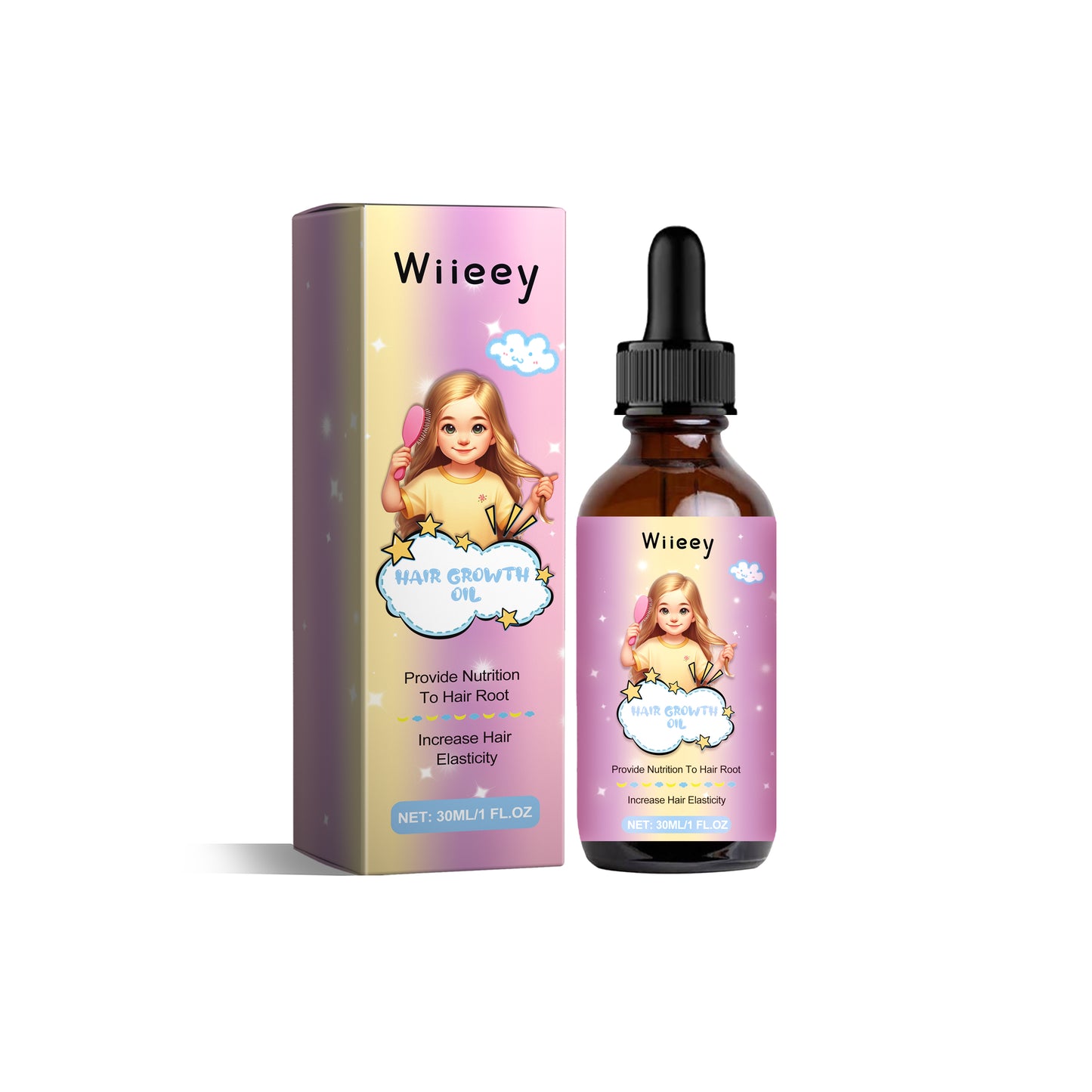 Vitamin E Hair Growth Oil, Strengthen Roots, Reduce Loss, Repair Damaged Hair, Frizz Control, Scalp Soothing Oil