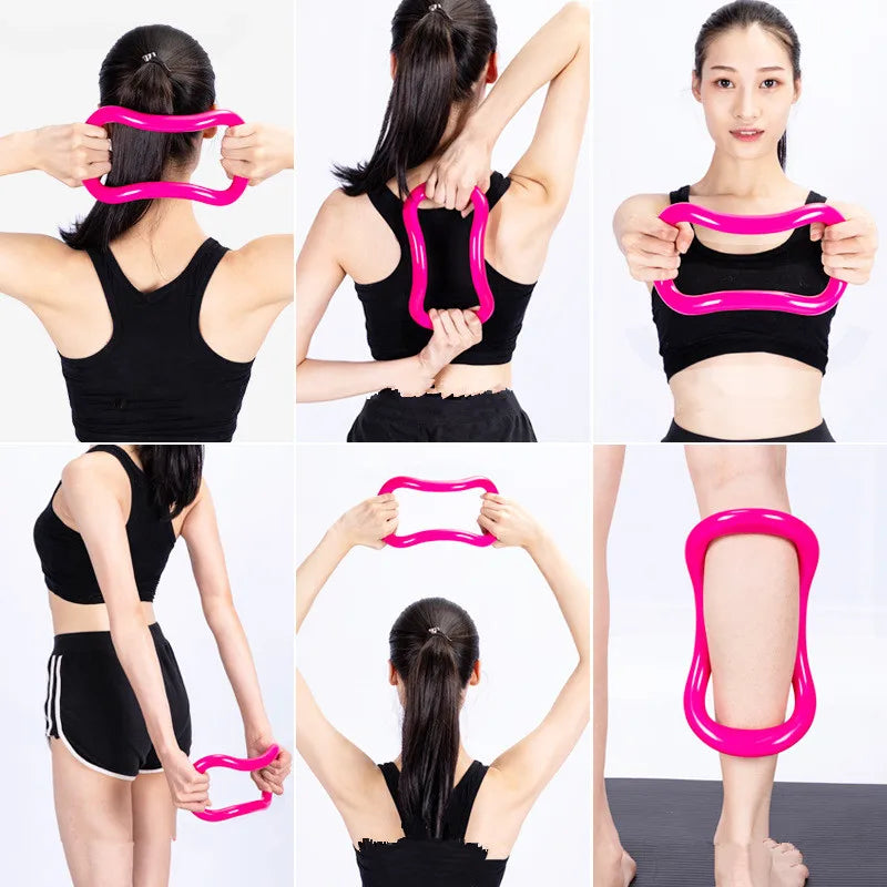 Yoga Pilates Ring Set For Women Stretch  Resistance Fitness Circle Home Workout Body Toning  Fascia 2