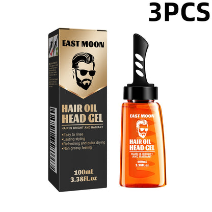 East Moon Mens Hair Wax Comb, Retro Pompadour Styling Kit with Long-Lasting Hold & Hydrating Grooming