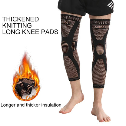 Full Leg Compression Sleeve, Copper Knee Support for Thigh Knee Calf, Reduce Varicose Veins Swelling