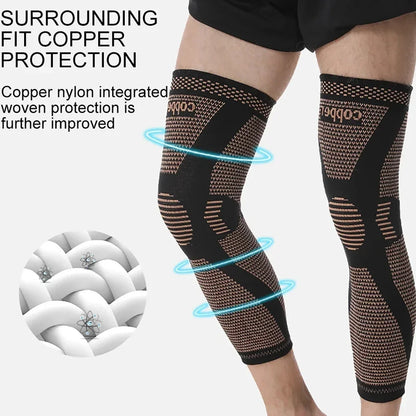Full Leg Compression Sleeve, Copper Knee Support for Thigh Knee Calf, Reduce Varicose Veins Swelling