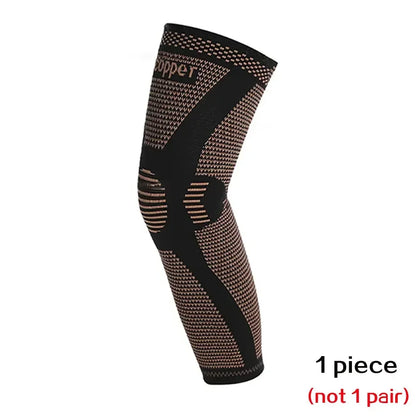 Full Leg Compression Sleeve, Copper Knee Support for Thigh Knee Calf, Reduce Varicose Veins Swelling