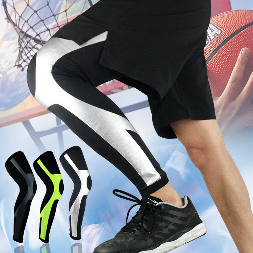 Full Leg Knee Brace for Men Women, Outdoor Sport Whole Leg Compression Sleeve, UV Leg Support Sleeves Cycling Leg Warmer