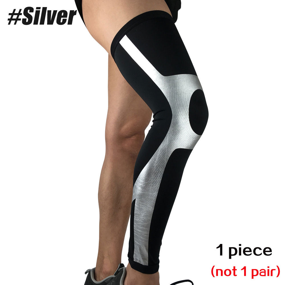 Full Leg Knee Brace for Men Women, Outdoor Sport Whole Leg Compression Sleeve, UV Leg Support Sleeves Cycling Leg Warmer