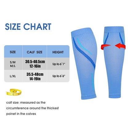 Men Women Calf Compression Sleeves, Leg Compression Sleeve for Running, Cycling, Shin Splints Relief