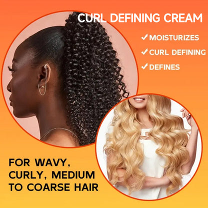 YOUNGCOME Curl Defining Cream with Argan Oil, 100ml Hair Moisturizer for Wavy & Curly Hair, Deep Conditioning