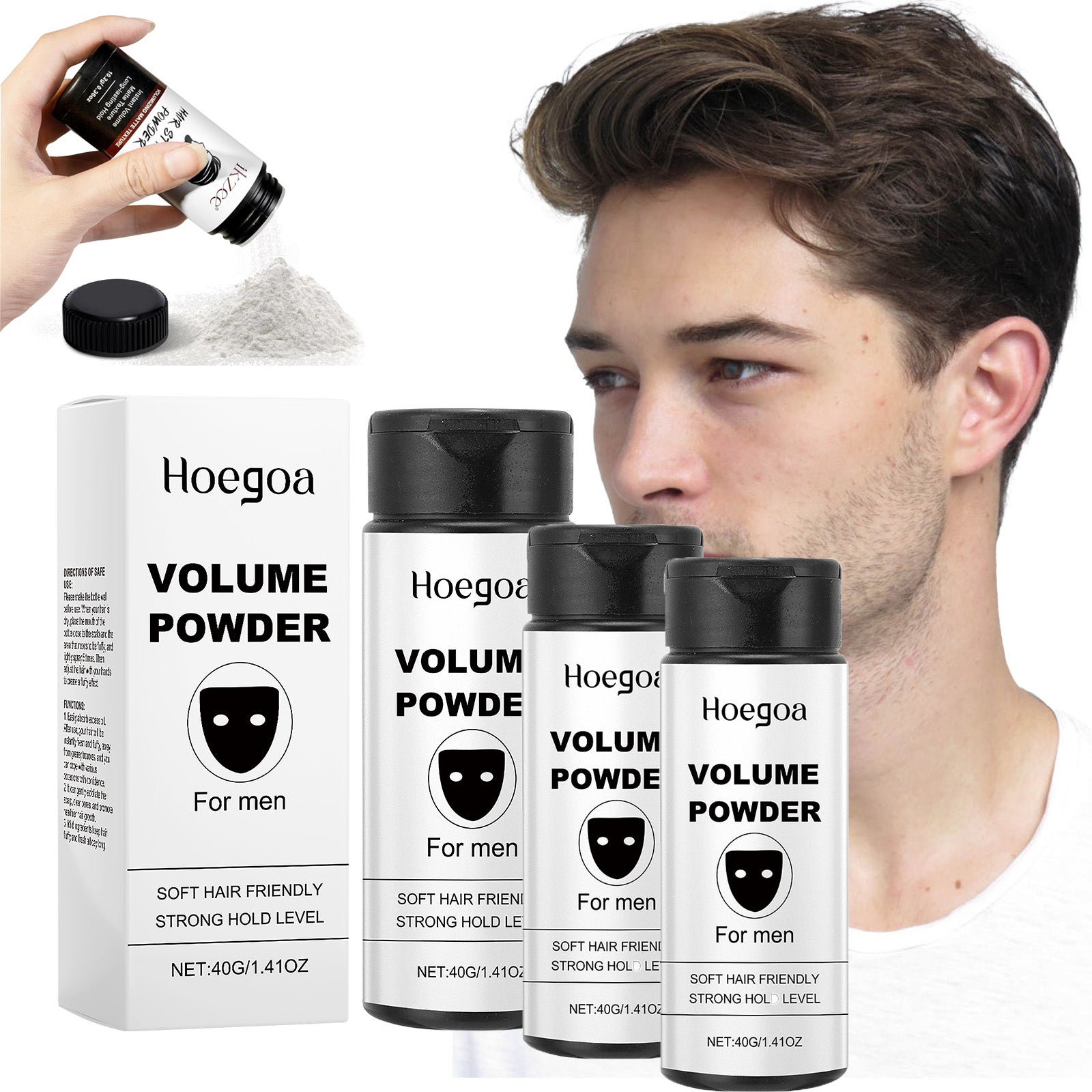 Salon Fluffy Hair Powder, Long-Lasting Oil Control, Texture Powder for Instant Volume, Enhancing Styling Treatment