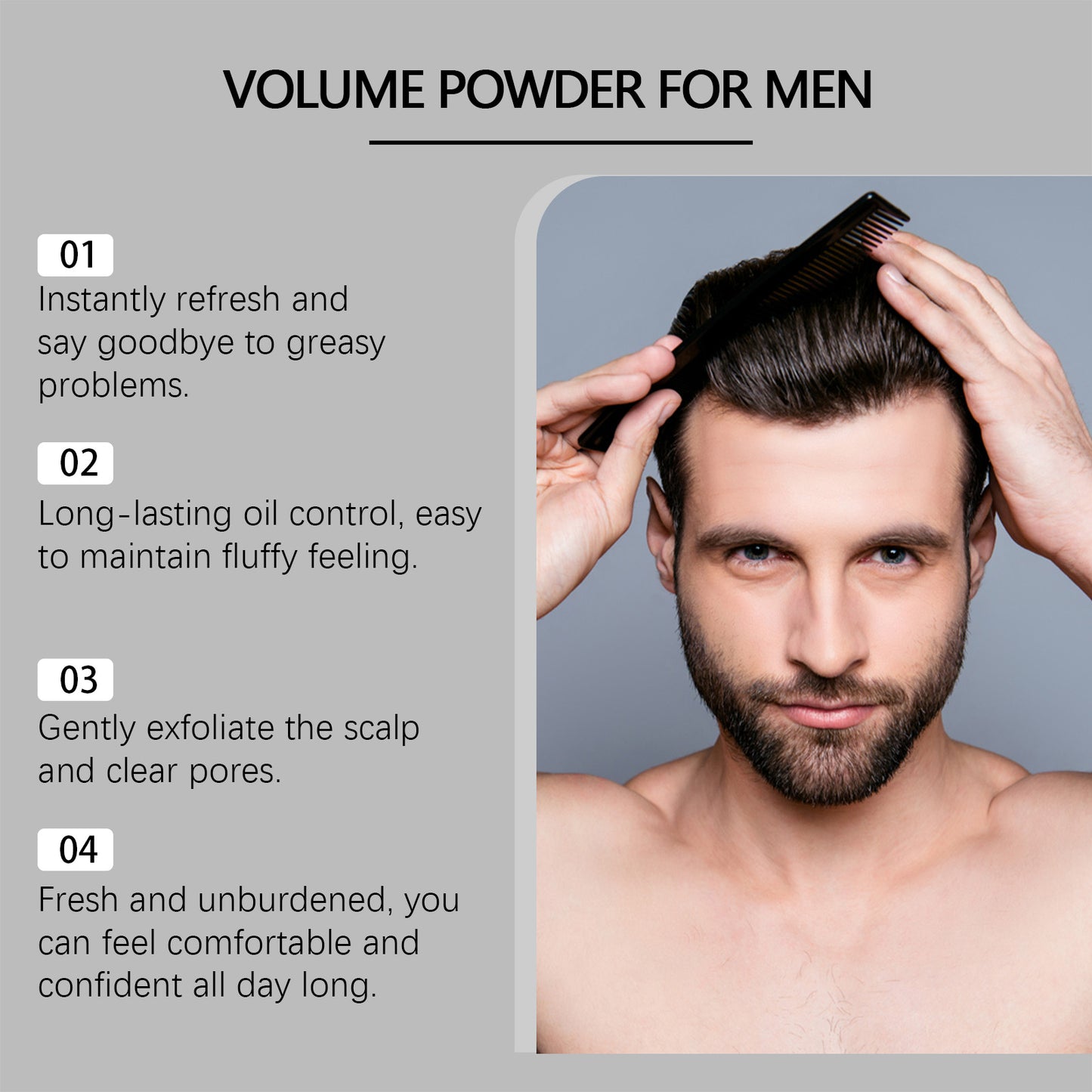Salon Fluffy Hair Powder, Long-Lasting Oil Control, Texture Powder for Instant Volume, Enhancing Styling Treatment