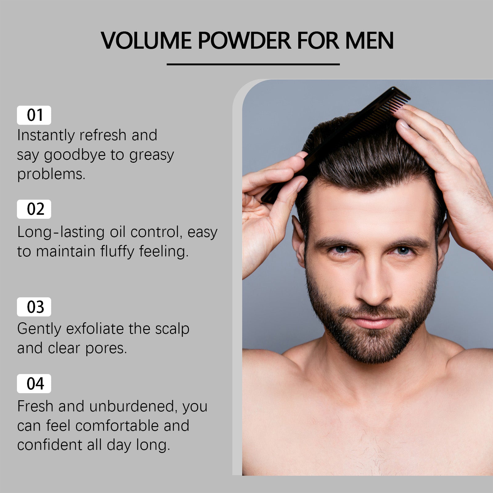 Salon Fluffy Hair Powder, Long-Lasting Oil Control, Texture Powder for Instant Volume, Enhancing Styling Treatment