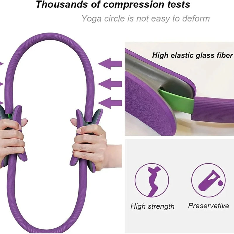 Pilates Ring Yoga Ring & Yoga Wheel, Pelvic Floor Muscle Fitness Device for Back Shaping, Waist Strengthening