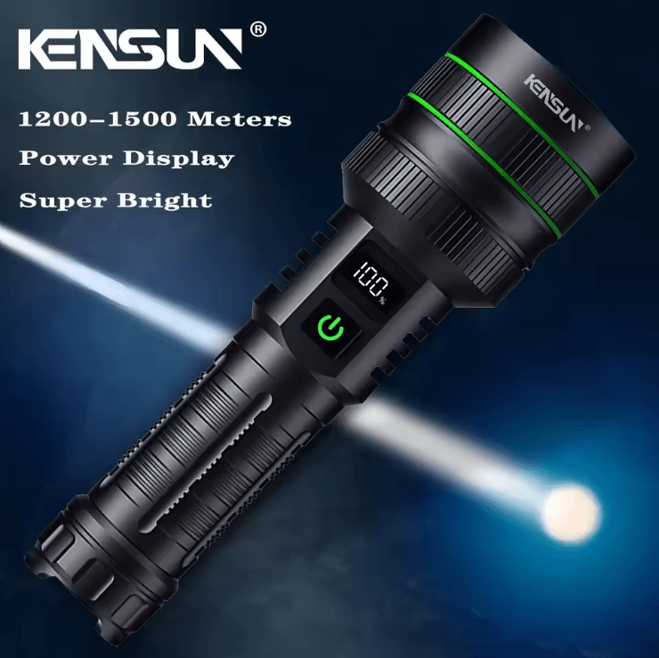 TitanBeam Long Range LED Flashlight Zoomable Tactical Torch