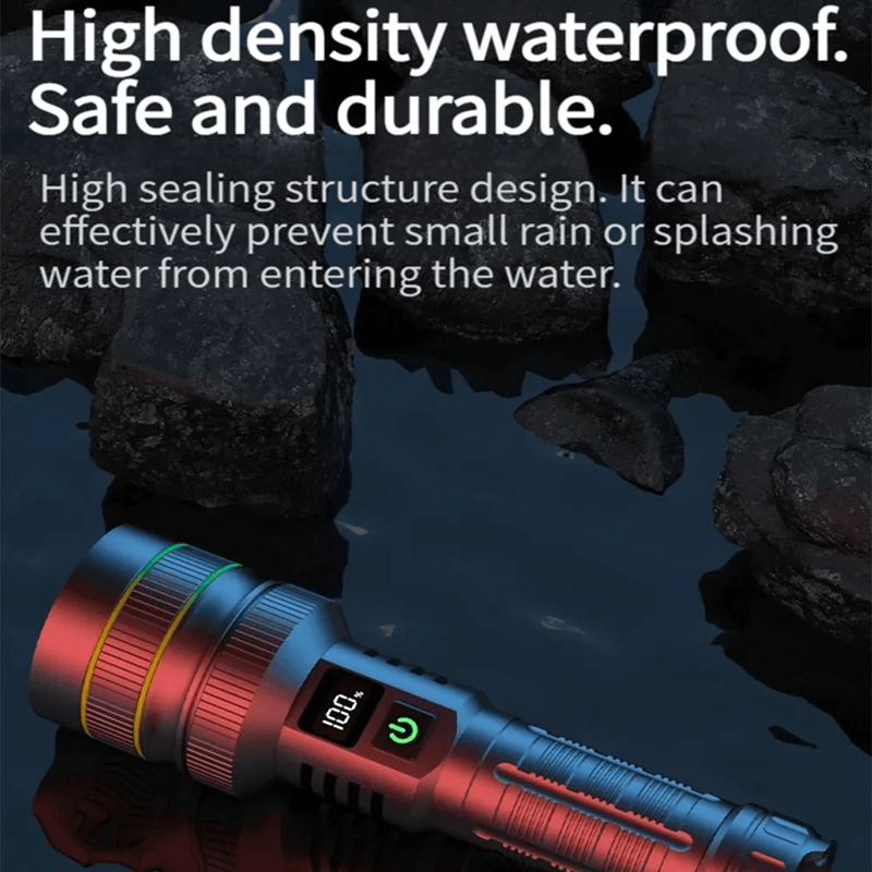 TitanBeam Long Range LED Flashlight Zoomable Tactical Torch 3