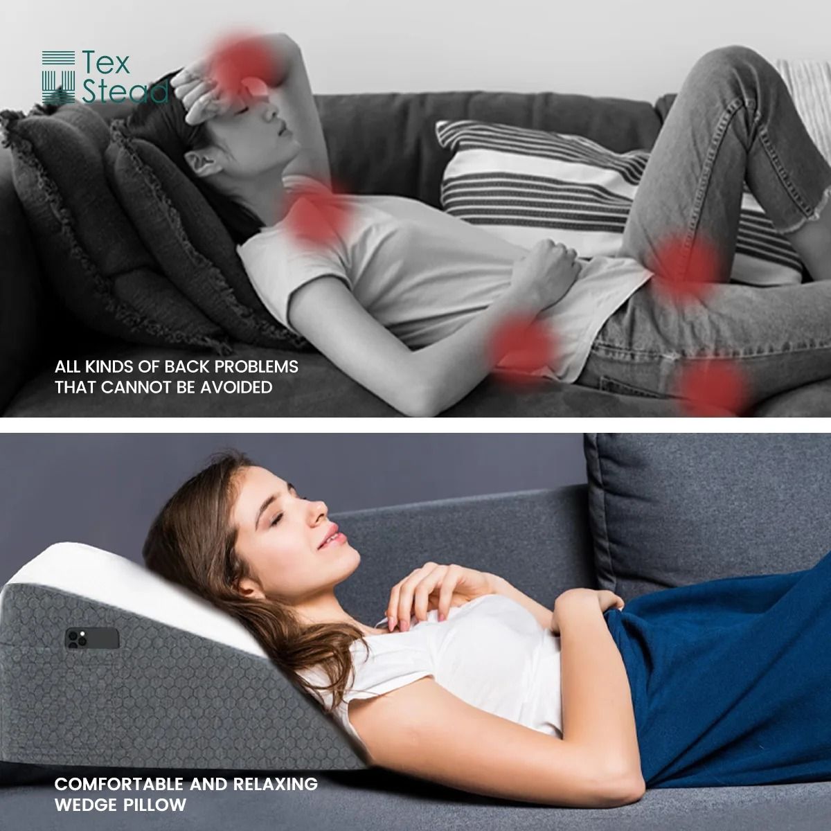 Memory Foam Wedge Pillow For Elevated Comfort 5