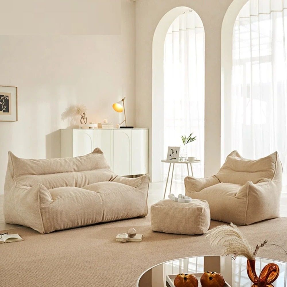 Soft Waffle Bean Bag Cover Set Without Filler 2