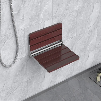 Wall Mounted Folding Wooden Shower Seat 5