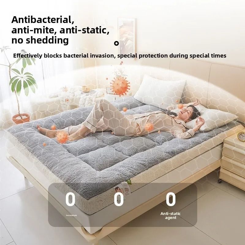 Soft Lamb Velvet Foldable Mattress Pad 2