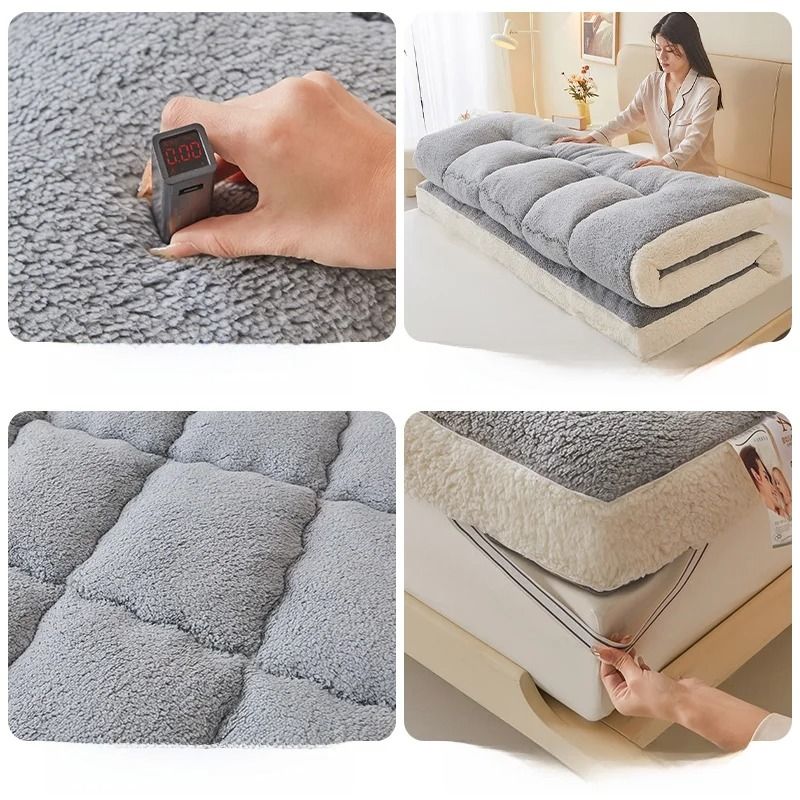 Soft Lamb Velvet Foldable Mattress Pad 3