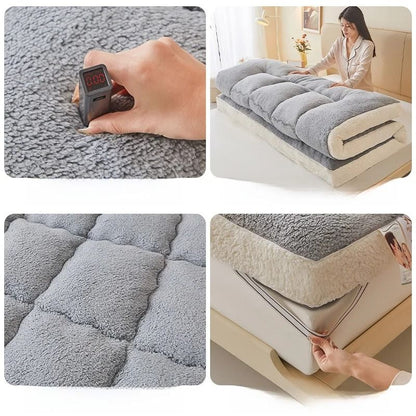 Soft Lamb Velvet Foldable Mattress Pad 3