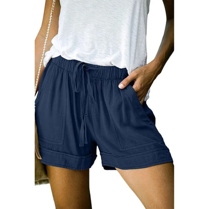 High Waist Wide Leg Twill Summer Shorts For Women 16
