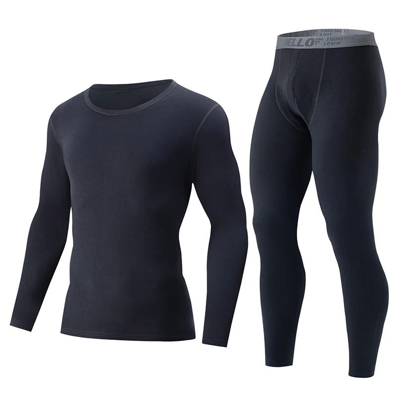 Mens Thermal Underwear Long Sleeve Top and Pants Set