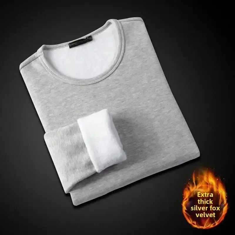 Unisex Winter Fleece Lined Long Sleeve T Shirt