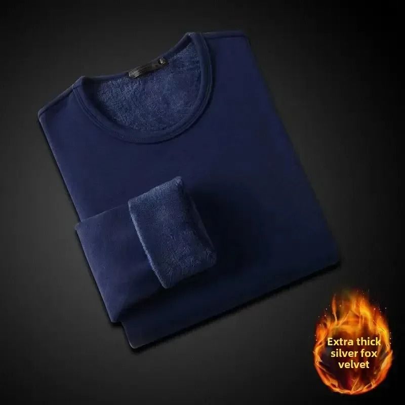 Unisex Winter Fleece Lined Long Sleeve T Shirt 1